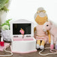 Ballerina White/Pink 7.5x5.4 MDF/Velvet Musical Jewelry Box