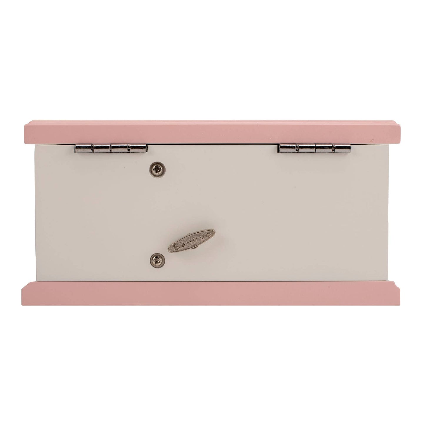 Ballerina White/Pink 7.5x5.4 MDF/Velvet Musical Jewelry Box