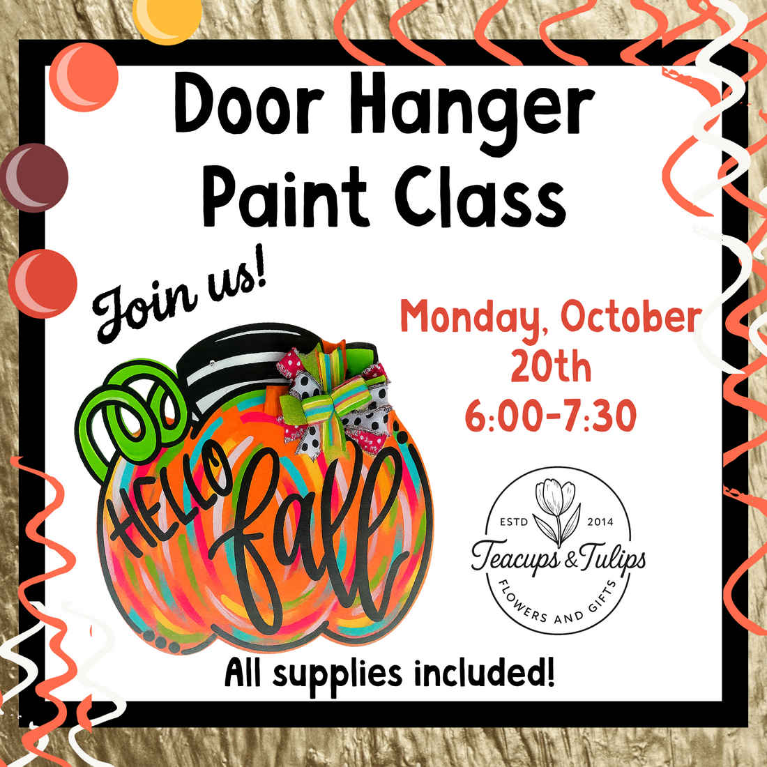 Door Hanger Paint Class