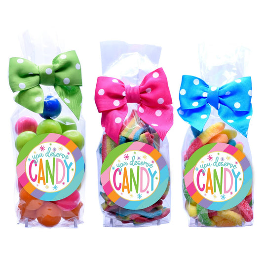 Candy Bags - Bright Stripe You Deserve... -Assorted