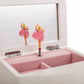 Ballerina White/Pink 7.5x5.4 MDF/Velvet Musical Jewelry Box